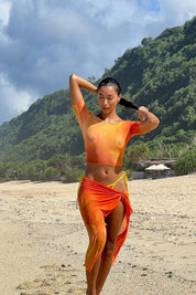 AQUARELLE HIKARU PAREO - GOI Swimwear