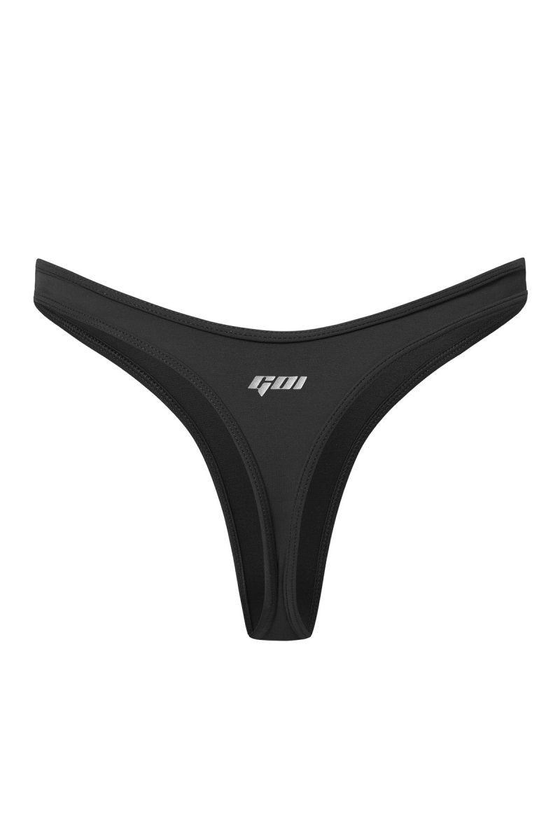 Black Bibi Thong - GOI Swimwear