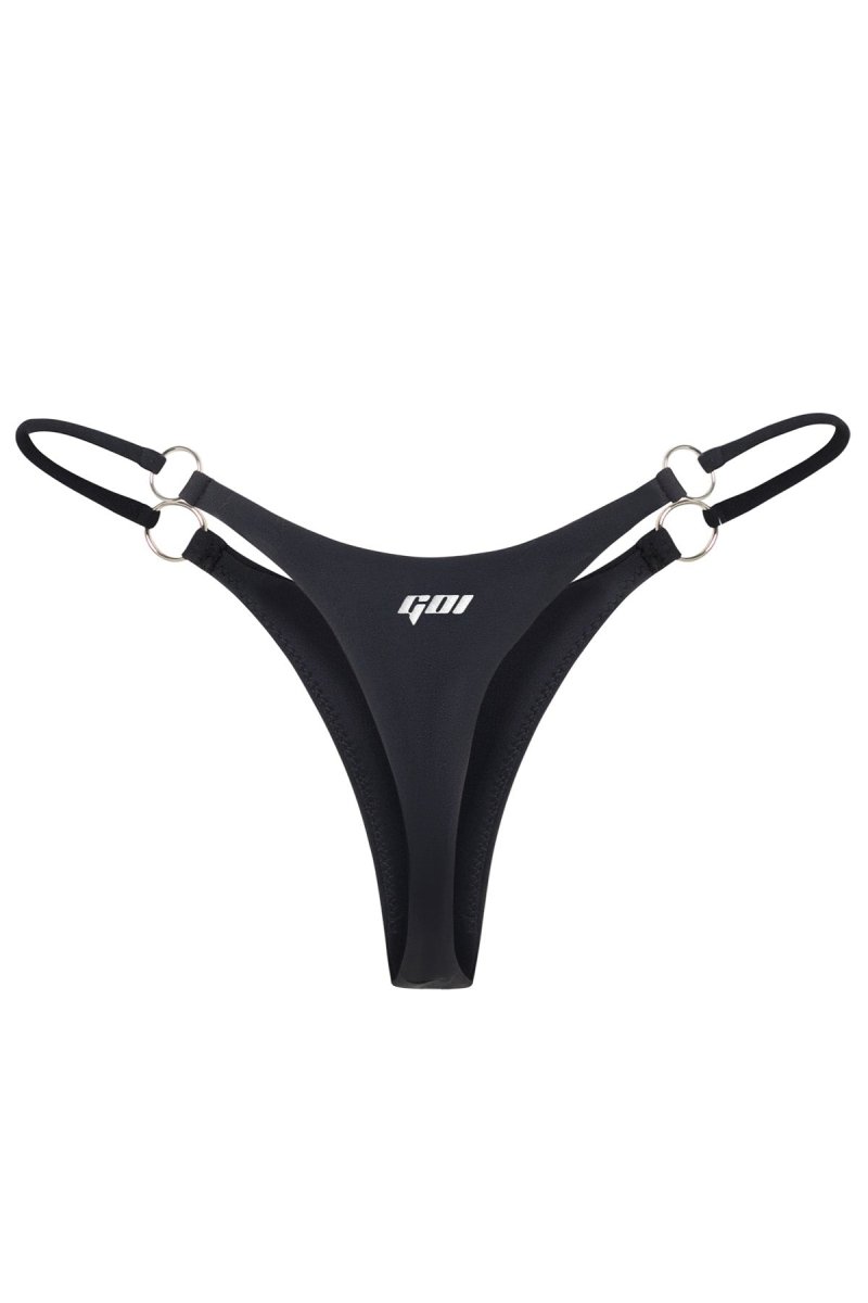 Black Kaley Thong - GOI Swimwear