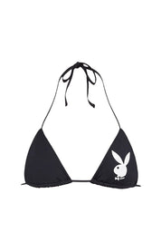 BLACK PLAYBOY BUNNY TOP - GOI Swimwear