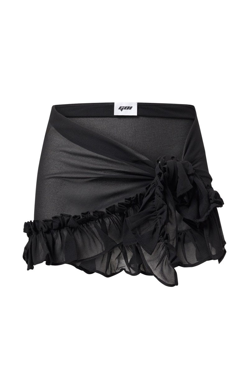 Black Poseidonia Pareo - GOI Swimwear