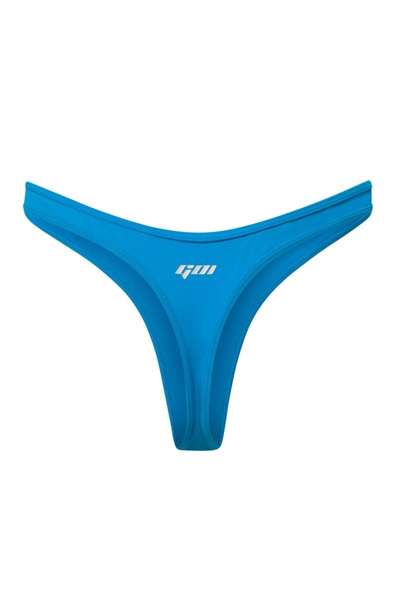 Blue Bibi Thong - GOI Swimwear