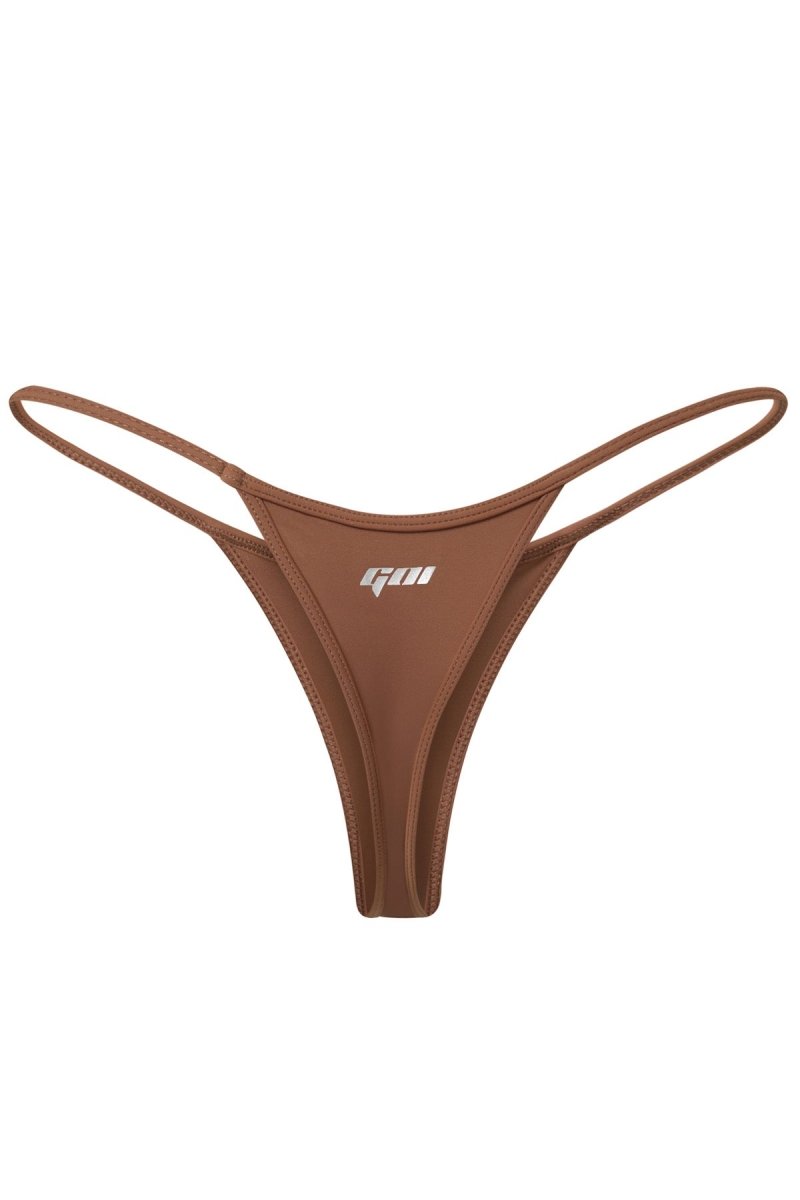 Brown Aerin Thong - GOI Swimwear