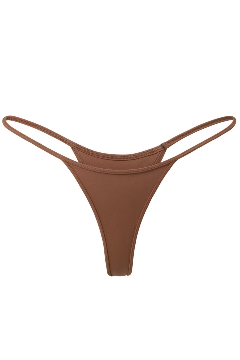 Brown Aerin Thong - GOI Swimwear