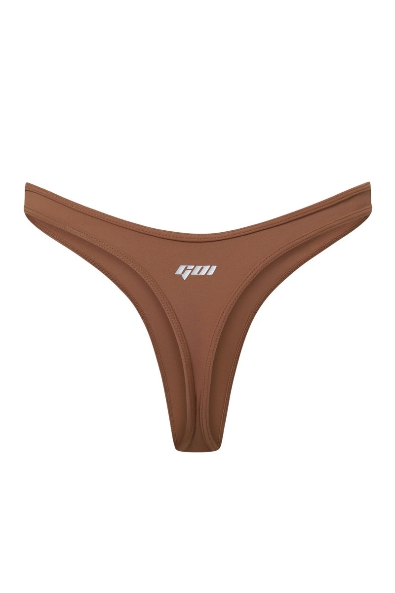 Brown Bibi Thong - GOI Swimwear