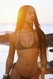Brown Isla Top - GOI Swimwear
