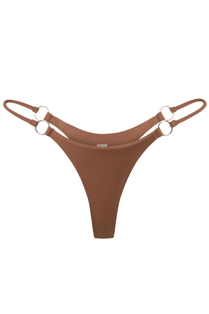 Brown Kaley Thong - GOI Swimwear