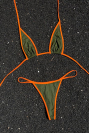 Khaki Aerin Thong - GOI Swimwear