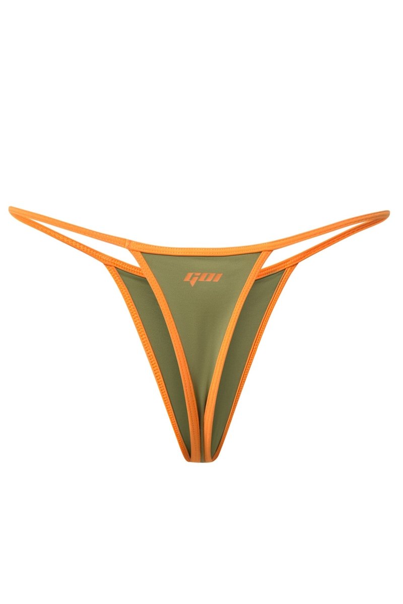Khaki Aerin Thong - GOI Swimwear