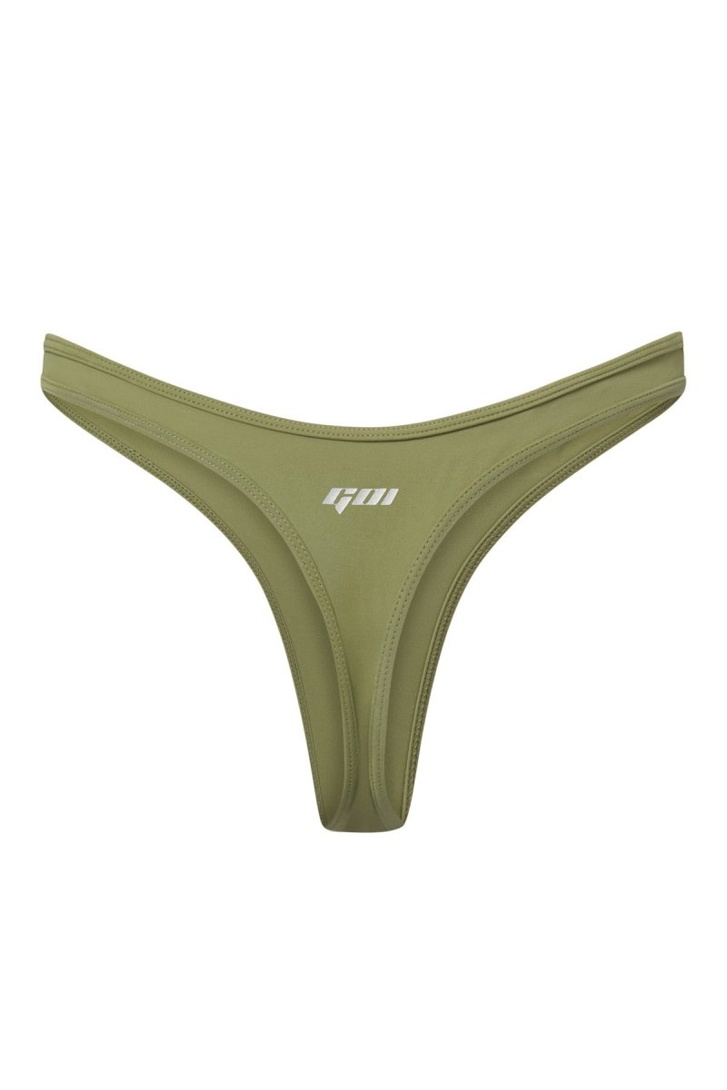 Olive Bibi Thong - GOI Swimwear