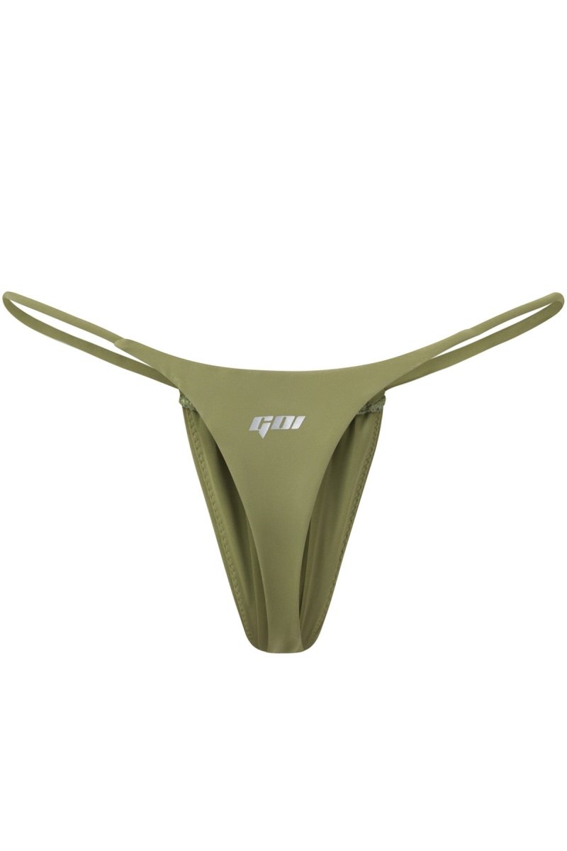 Olive Sora Thong - GOI Swimwear