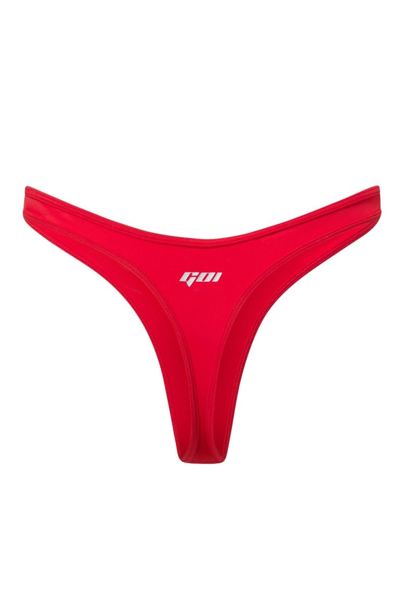 Red Bibi Thong - GOI Swimwear