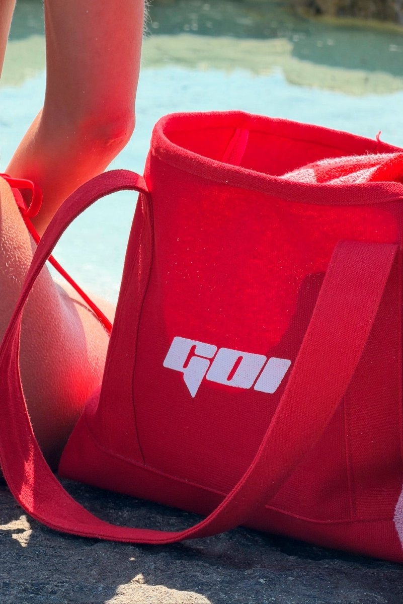Red La Plage Bag - GOI Swimwear