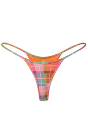 Tartan Aerin Thong - GOI Swimwear