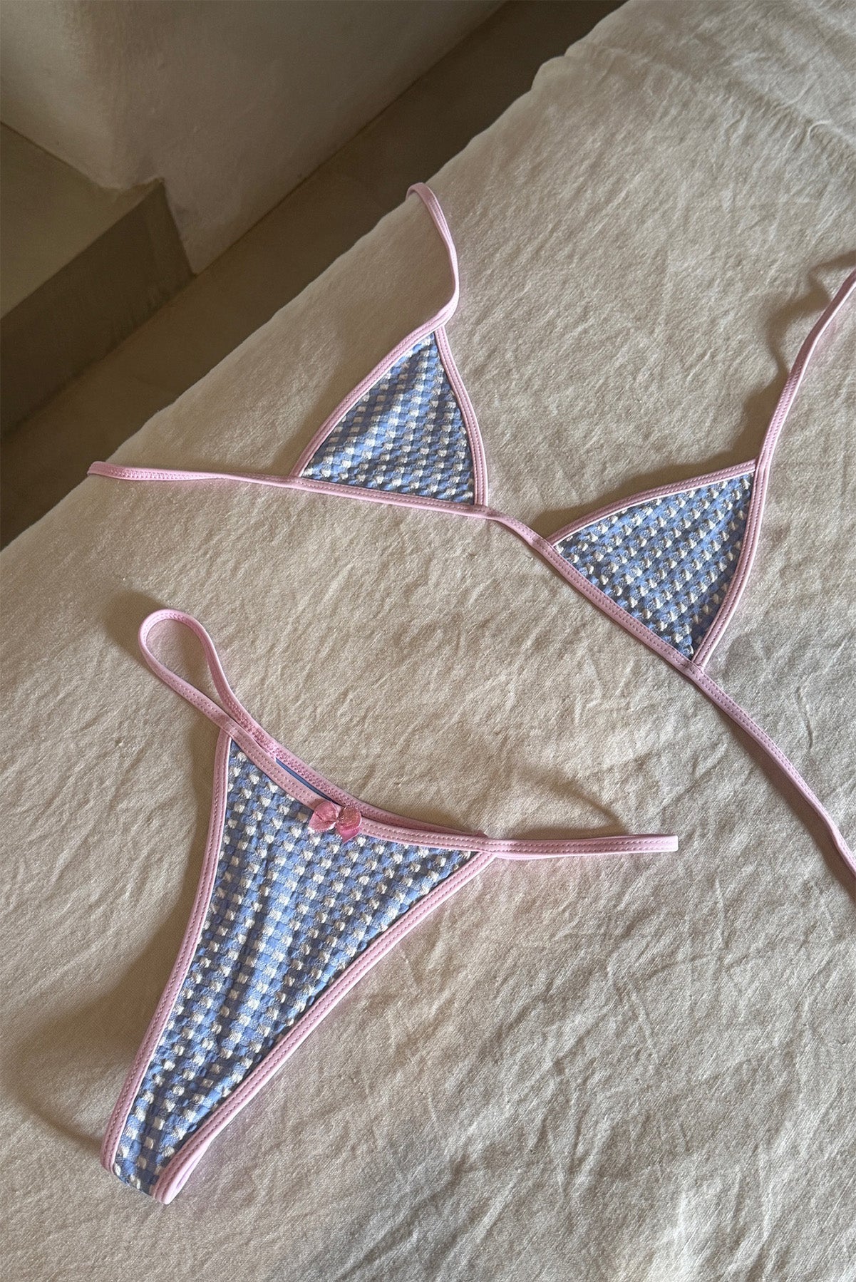 Cute gingham bikini set