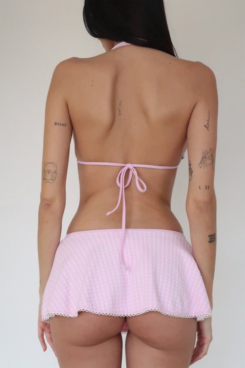 Vichy Bonnie Skirt - GOI Swimwear