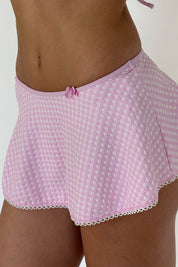 Vichy Bonnie Skirt - GOI Swimwear